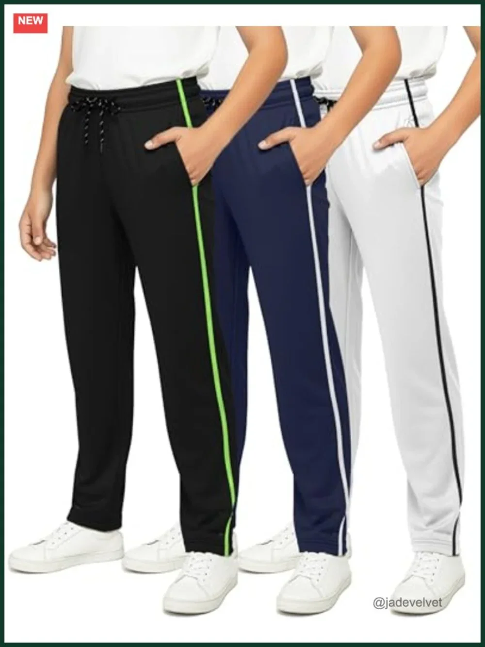 3 Pack Boys' Mesh Active Sweatpants with Pockets & Drawstring